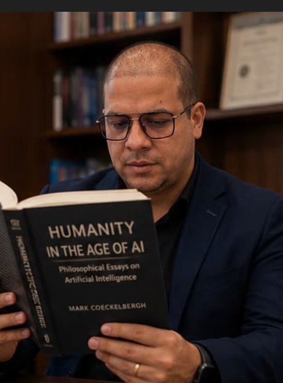 Diego Quintero leyendo Humanity in the Age of AI